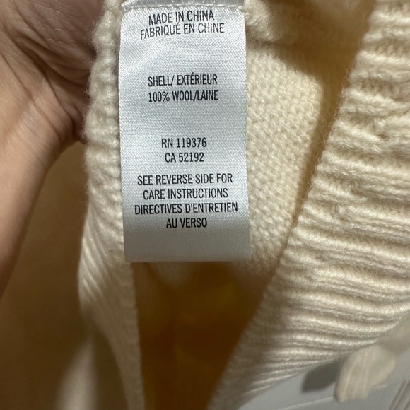 Helmut Lang Cream Crew Neck Sweater Size Large Minimalist Cozy Knit 100% Wool - Picture 5 of 8